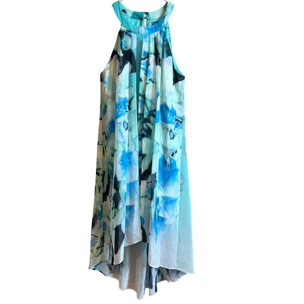 Vince Camuto  Dress Size 10 Colorful Sleeveless Dress Floral Blue/White